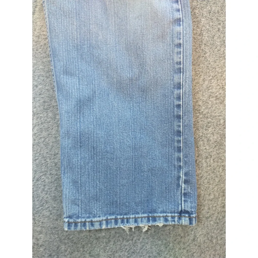 Levis 559 Relaxed Straight Jeans Mens 34x33 Light Wash Distressed Blue Denim